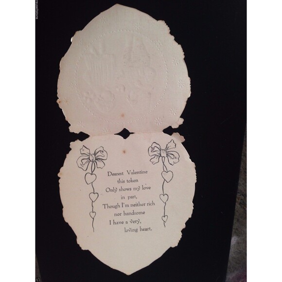 Lot 5 Antique‎ Valentine Cards Ernest Nister Whitney Postcard Ephemera 1907 1918 - Picture 13 of 16